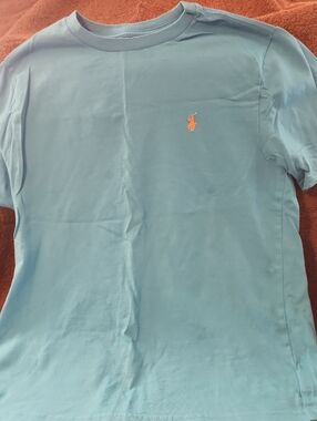 Polo by Ralph Lauren Light Blue Tee with Orange Pony